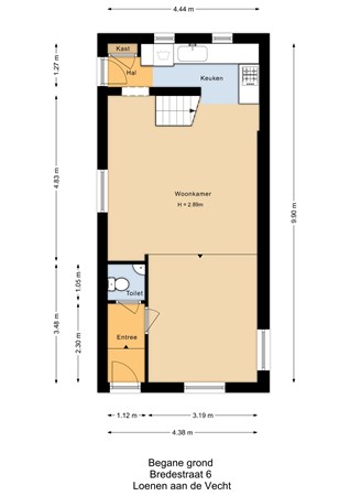 Floorplan - Bredestraat 6, 3632 AZ Loenen aan de Vecht